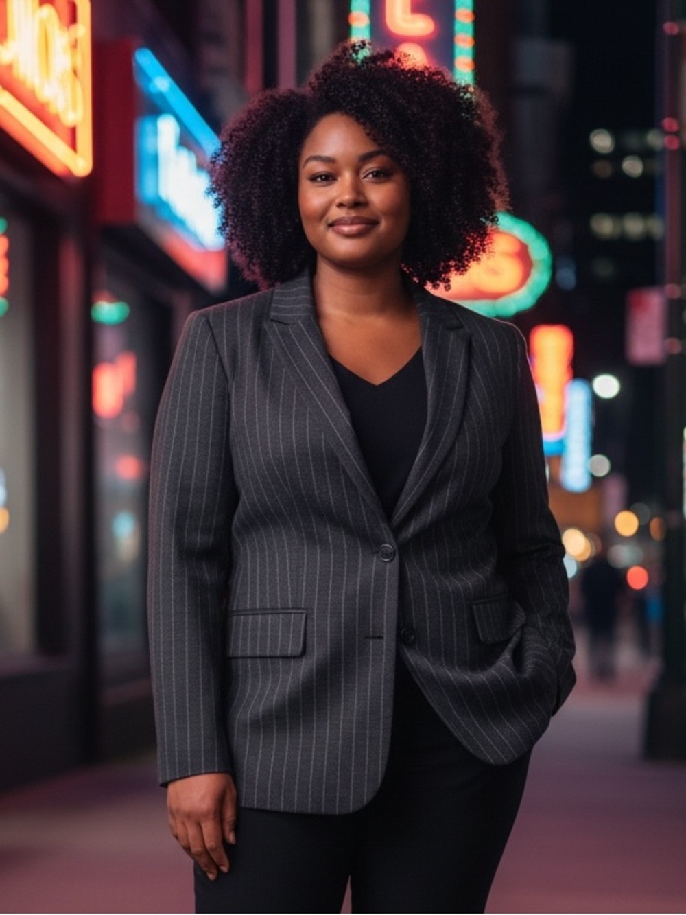 Talbots Charcoal Gray Pinstripe Blazer